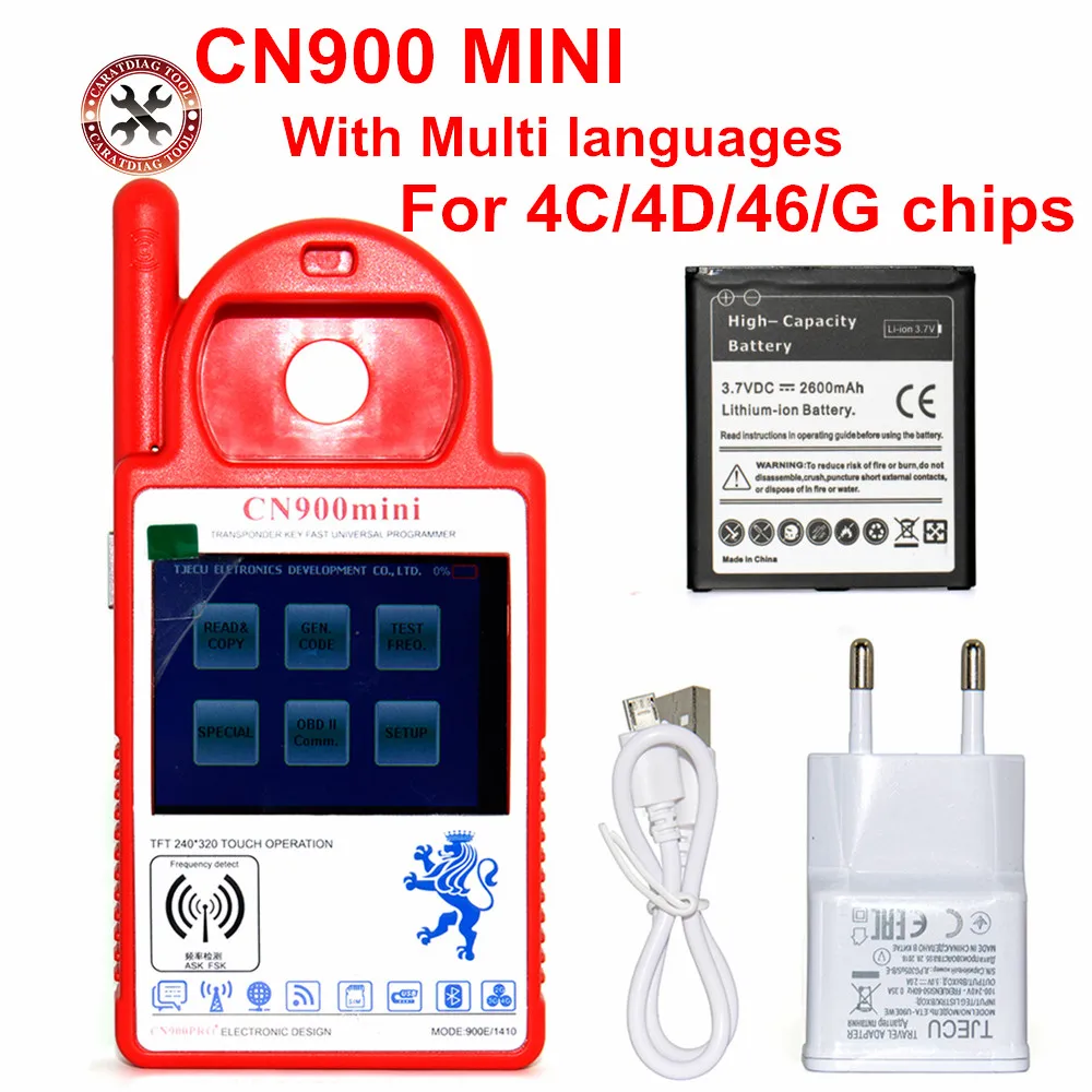 

2019 Newest Mini CN900 Smart CN900 Mini Transponder Key Programmer Chip Programmer Mini CN 900 multi-language Copy 4C/4D Chip