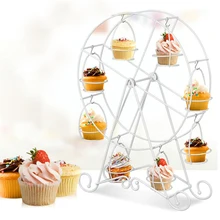 Romantische Gold riesenrad 8 Tassen kuchen rack kuchen baum anzeige Hochzeitsfeier Dekoration Cupcakes rack Kuchen Steht