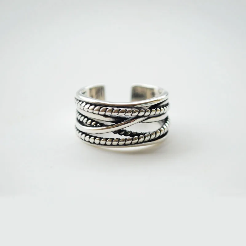 S925 Серебряное Открытое кольцо женская тайская Серебристая Мода|925 sterling silver|thai