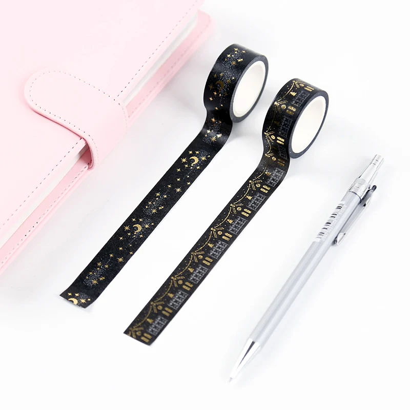 Black White Tearing Paper Tape Sticker DIY Diary Labels Photo Albums s Adhesive Tapes Students Hand Decorative Stickers NMR0094 | Дом и сад
