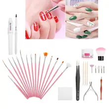 Профессиональный Маникюр Nail Art Инструмент для обрезки Шлифовальная Машина Толкателя набор кисти для нанесения геля маникюрный набор
