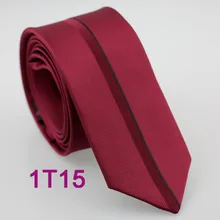 YIBEI Coachella Узкие галстуки бордовые Галстуки Жаккардовые тонкие свадебные узкие темно-красные и черные вертикальные полосы галстук