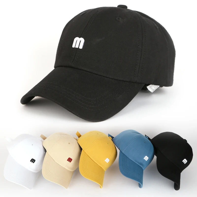 

Cotton Gorras Cap Female Summer Letter Embroidery Wild Sun visor Men's Running Baseball Cap Male Hat Adjustable Snapback Caps