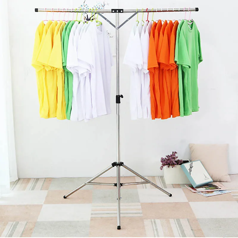Новая Складная сушилка для одежды из нержавеющей стали Регулируемая Вешалка для одежды для внутреннего и наружного использования JY