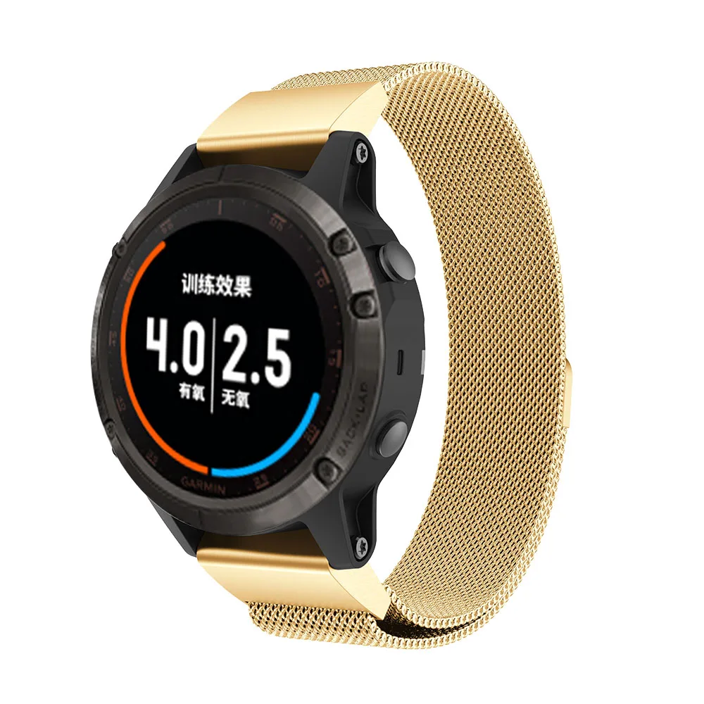 20 22 26 мм размер Quick Release Milanese Loop Band для Garmin Fenix 3 HR 5X 5s часы браслет для Garmin Forerunner 935