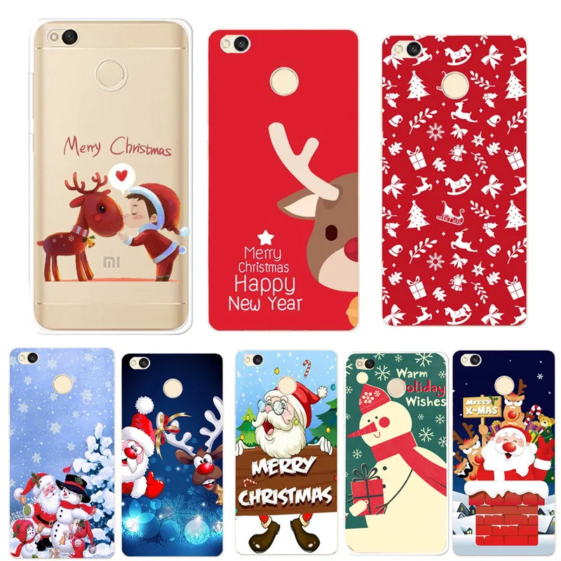 

Christmas Case For Xiaomi Redmi 4X Cover Bags Soft Silicone TPU Cover For Xiaomi Redmi Note 4 5 5A 4A Xiomi Mi A1 Phone Cases
