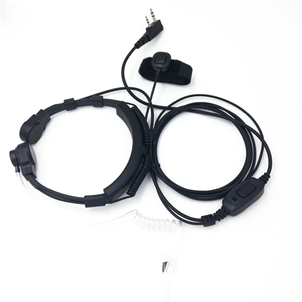 

Throat Microphone Mic PTT Air Tube Headset Earpiece For Baofeng UV-5R UV B5 UV-5X Walkie Talkie TYT Wouxun