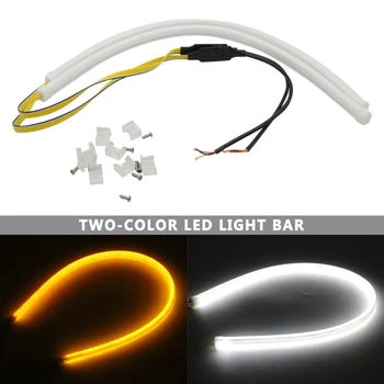

45/60cm Car Flowing DRL Flexible LED Tube Strip Daytime Running Light Turn Signal FOR Hyundai Creta Tucson Solaris i30 ix35 Kia
