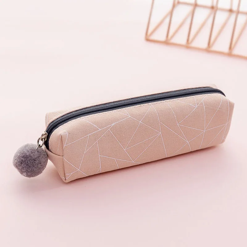 Чехол для карандашей, плюшевый, для девочек, Pensil Estuches Lapices Etui Pennen Hairball Estuche Escolar Kawaii Small Canvas Trousse Scolaire Stylo