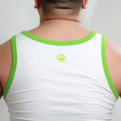 Men Undershirt Gay Underwear Wrestling Singlet Vest Bear Paw Claw Cotton Plus Size Designed For Bear L XL XXL