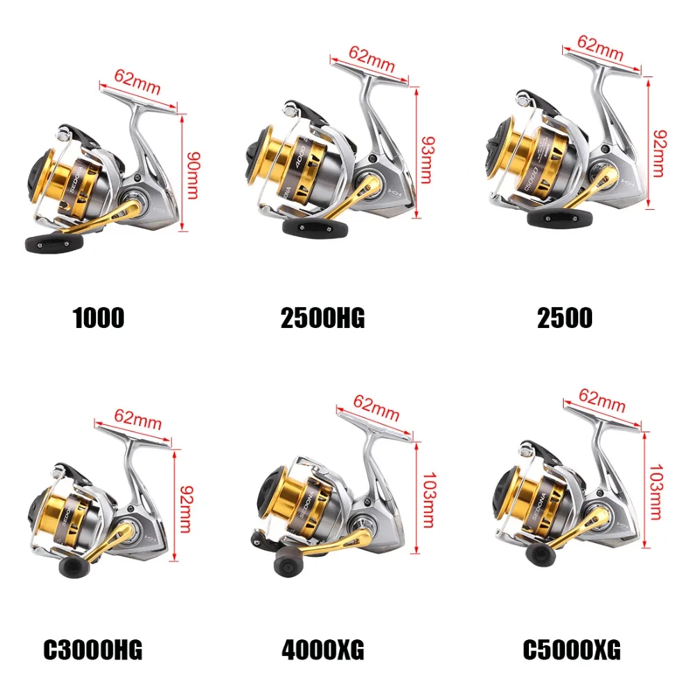 オンラインショップ をオリジナルシマノセドナfi 1000 2500 C3000 C3000hg 4000xg C5000xgスピニングリールヘッドライトディープカップ4bbはがギア塩水 在庫限り特価 Centerofhope Haiti Org