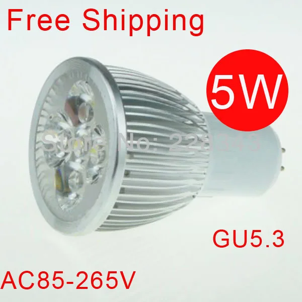 

Free shipping 6PCS 5W GU5.3 AC 85V-265V 110V 220V White Warm white LED Bulb Light Spot Light LED Light Lamp