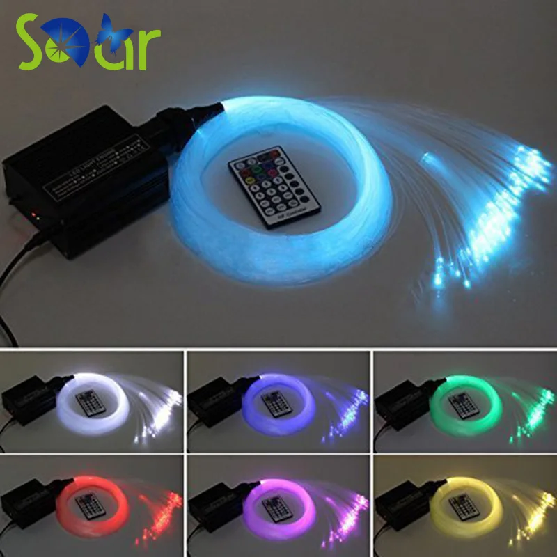 Single port 16W RGB LED fiber optic illuminator 200pcs 0.75mm 2m