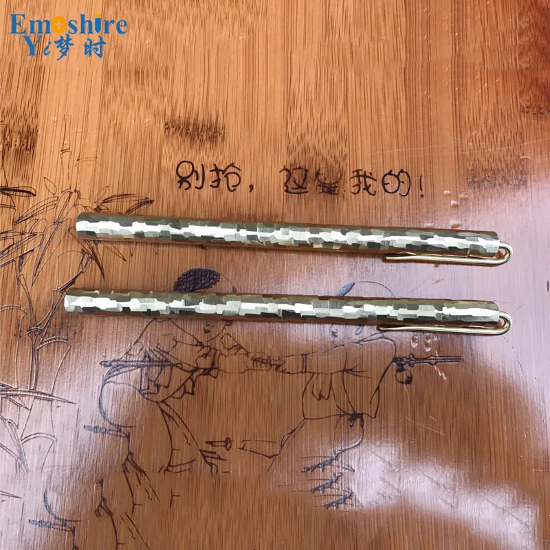 Emoshire Handmade stone bronze pen signature pen personality brass pen metal neutral pen custom couple student gift gift (9)