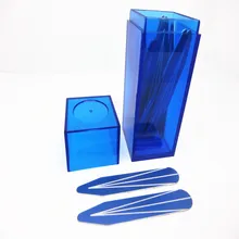 SHANH ZUN 10 Pcs Aluminum Collar Bones Good Quality for Mens Dress Shirt Blue Texture