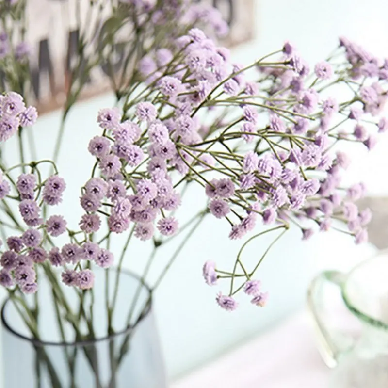 90 голов искусственные ложные цветы Детские дыхание Gypsophila Свадебные украшения дома День рождения DIY фото реквизит Цветочные головки