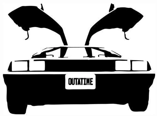

For Delorian sticker VINYL DECAL Back to the Future Various Sizes