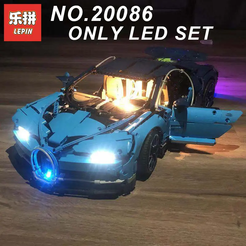 

Lepin Led Light Up Kit For Technic Series Bugatti Chiron Advanced Light Building Block Set Compatible With 42083 And 20086