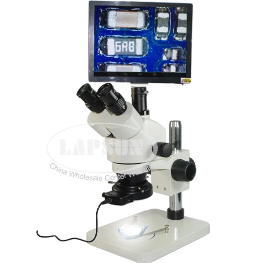 7x 45x Trinocular Industry Inspection Zoom Stereo Microscope With 56 Led Light 5mp Digital Camera Touch Pad Stereo Microscope Zoom Stereo Microscope7x 45x Trinocular Aliexpress