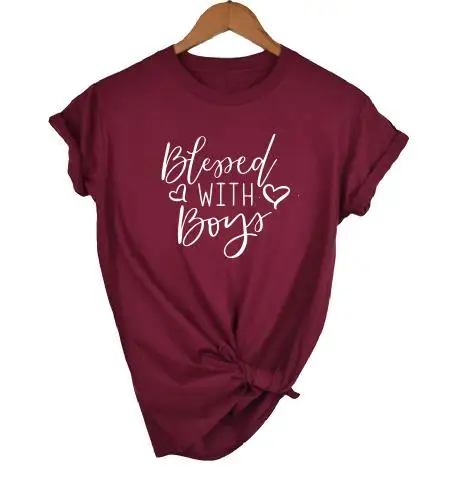 PADDY DESIGN Blessed/футболка для мальчиков Топ для мамы и мальчика, Женская Повседневная футболка с коротким рукавом, графический стакан, женские топы, футболка Прямая поставка