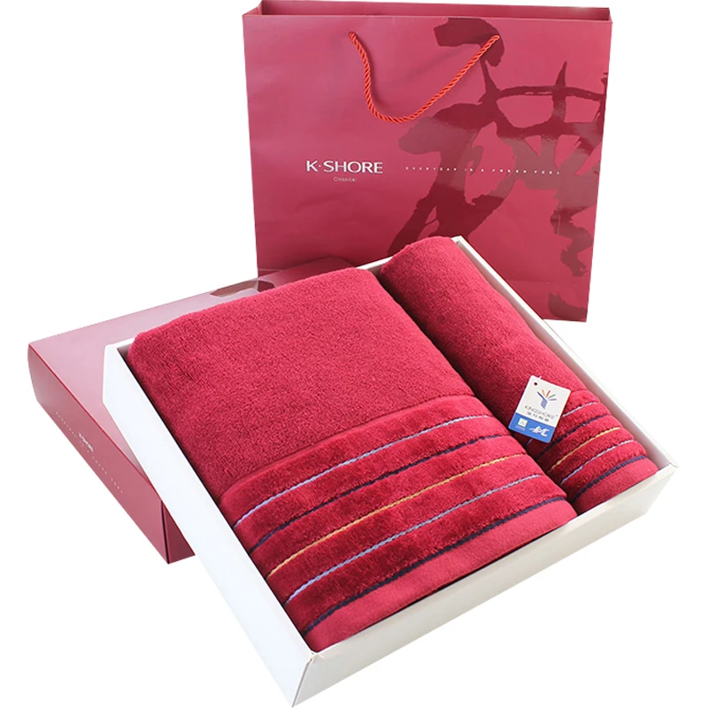 High Quality Cotton Bath Towel Gift Box Women Men Bathroom Towels for Adults Wedding Business Activities Gift LOGO Custom B5T51