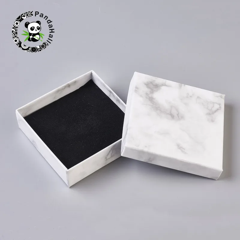 18pcs Small Size Kraft Rectangle Cardboard Jewelry Boxes for Jewelry Earring Necklaces Ring Accessaries