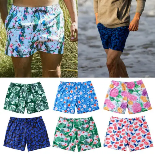 mens hawaiian swim trunks