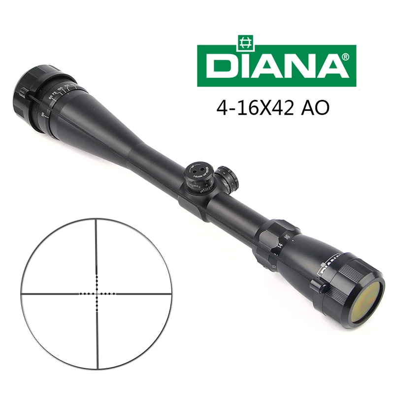 

DIANA 4-16X42 AO Hunting Rifle Scope Mil-dot Wire Reticle Optical Sight Full Size with Picatinny or Dovetail Ring Riflescope