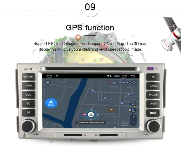 Cheap JDASTON Android 9.1 Car DVD Player For HYUNDAI SANTA FE 2006-2012 Multimedia GPS Navigation 2 Din Car Radio Audio Stereo WIFI 10