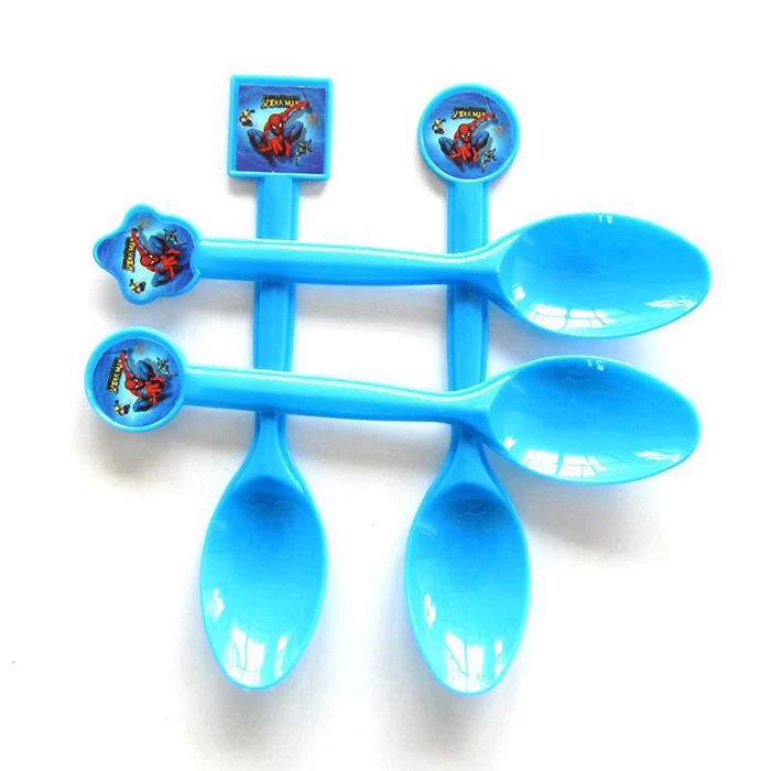 Spoon 6pcs 29*40 см Рисунок человека-паука, тематическая бумага Pinata для детей, детские вечерние игрушки для игр, декор для дня рождения, подарочные пакеты с днем рождения pinata - Цвет: Spoon 6pcs