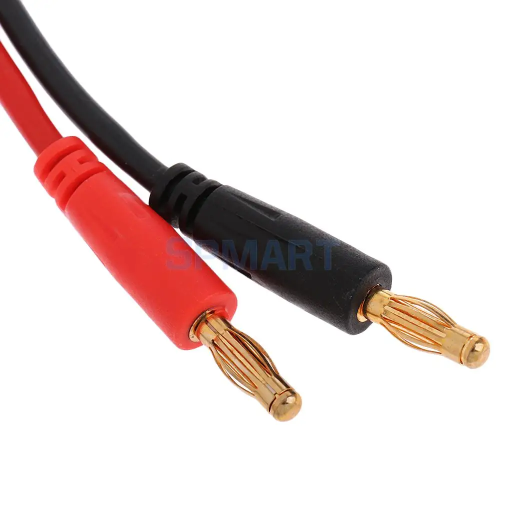 4.0 HXT Banana Charging Connector to 4mm Banana Plug Cable Adapter Lipo Battery 14AWG Lead 300mm