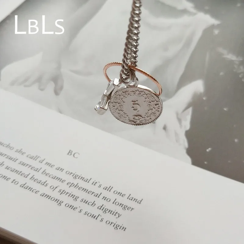 Ожерелье LBLS из серебра 925 пробы с подвеской крестом|pendant woman|round pendantdesigner necklace |