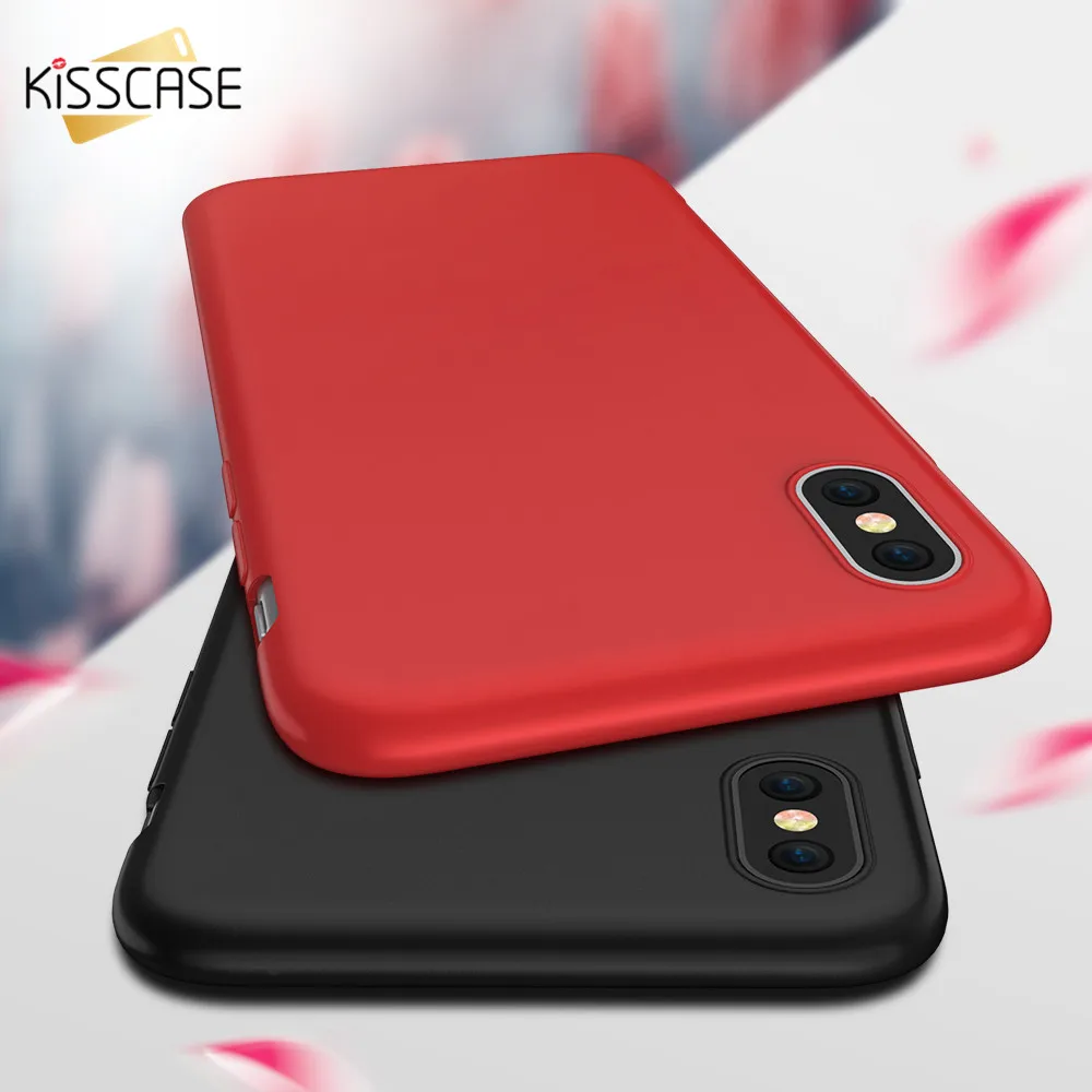Мягкий матовый чехол KISSCASE для iPhone 6 s яркий цвет гладкий сенсорный 5 SE S 7 8 X |