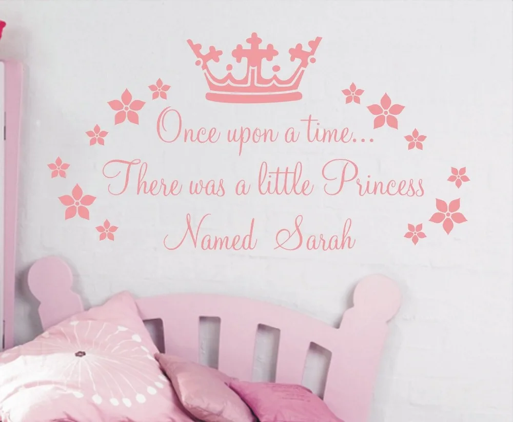 Princes Wall Stickers Quote For Girls Bedrooms Personalised