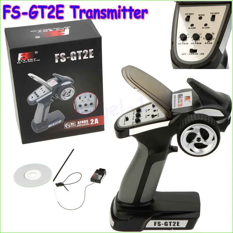 1pcs Original Flysky FS GT2E AFHDS 2A 2 4g 2CH Radio System Transmitter for font b