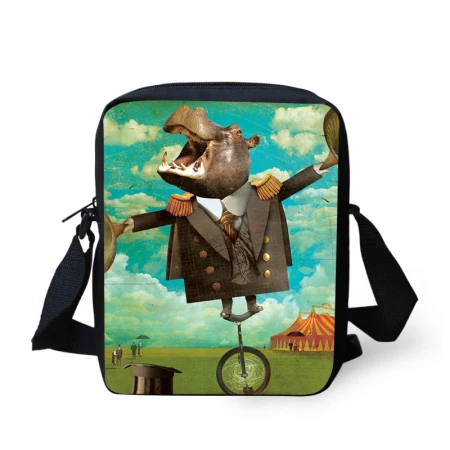 FORUDESIGNS/Милая женская сумка-мессенджер с объемным Мопсом, мини-сумка на плечо для девочек, сумка через плечо с изображением животных, Детская сумка Infantil - Цвет: C604E
