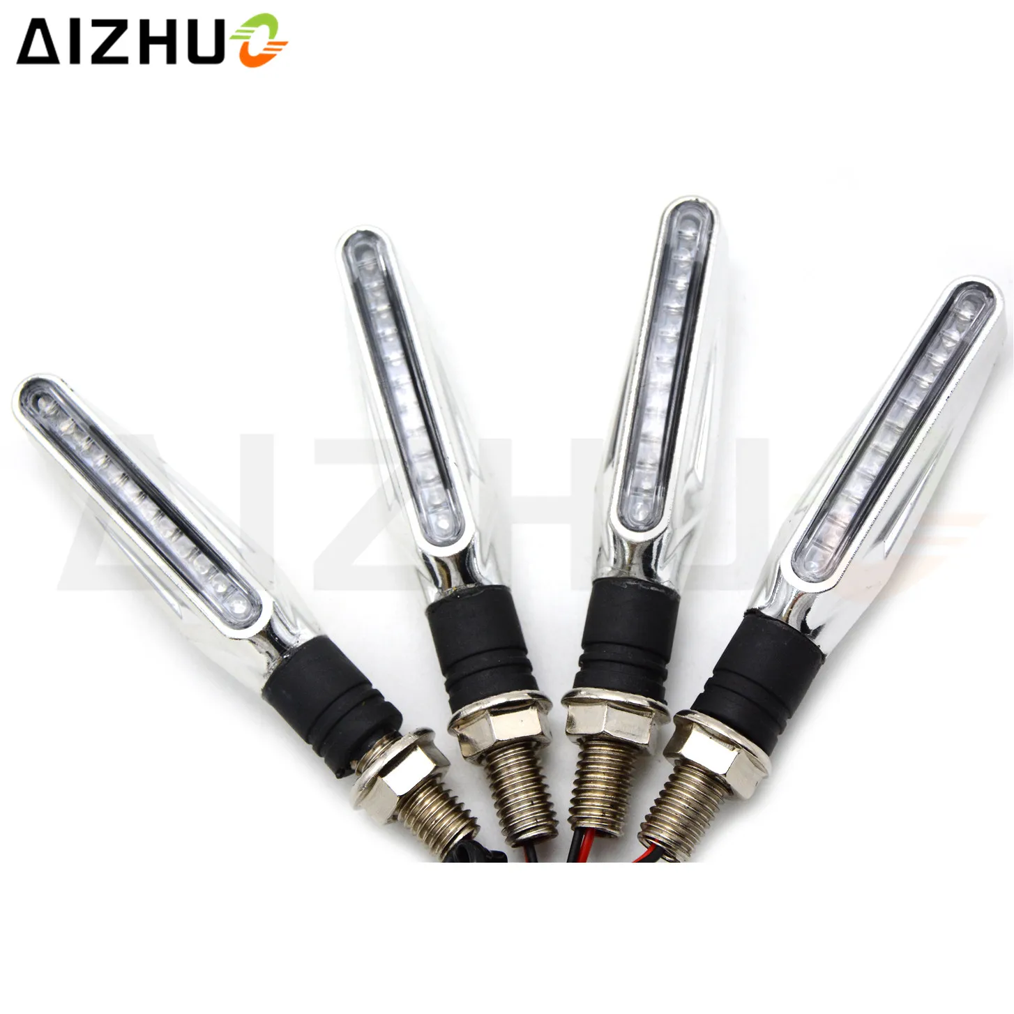 4PCS Universal Motorcycle Turn Signal Light 12V LED  Blinker Lamp Decorative Lighs For Yamaha FZ1 FZ6 FAZER Kawasaki ER6N VERSYS