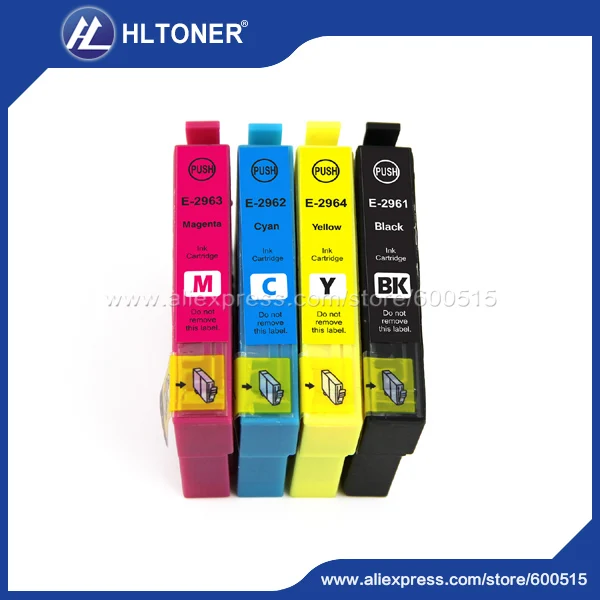 

4pcs Compatible ink cartridge T2961 T2962 T2963 T2964 for E Expression XP231 XP241 XP431 XP441 printer