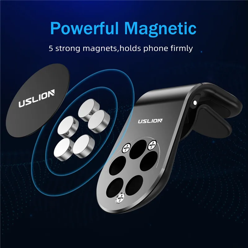 USLION Metall Magnetische Auto Telefon Halter Für Telefon In Auto Mobile Unterstützung für iPhone S