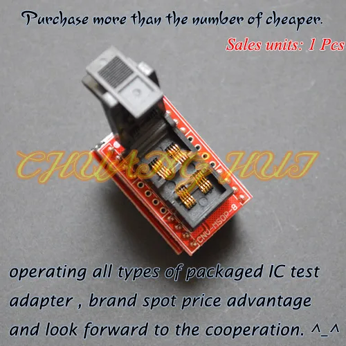  Clamshell MSOP8 to DIP8 adapter CNV-MSOP-8 programmer adapter Pitch=0.65mm