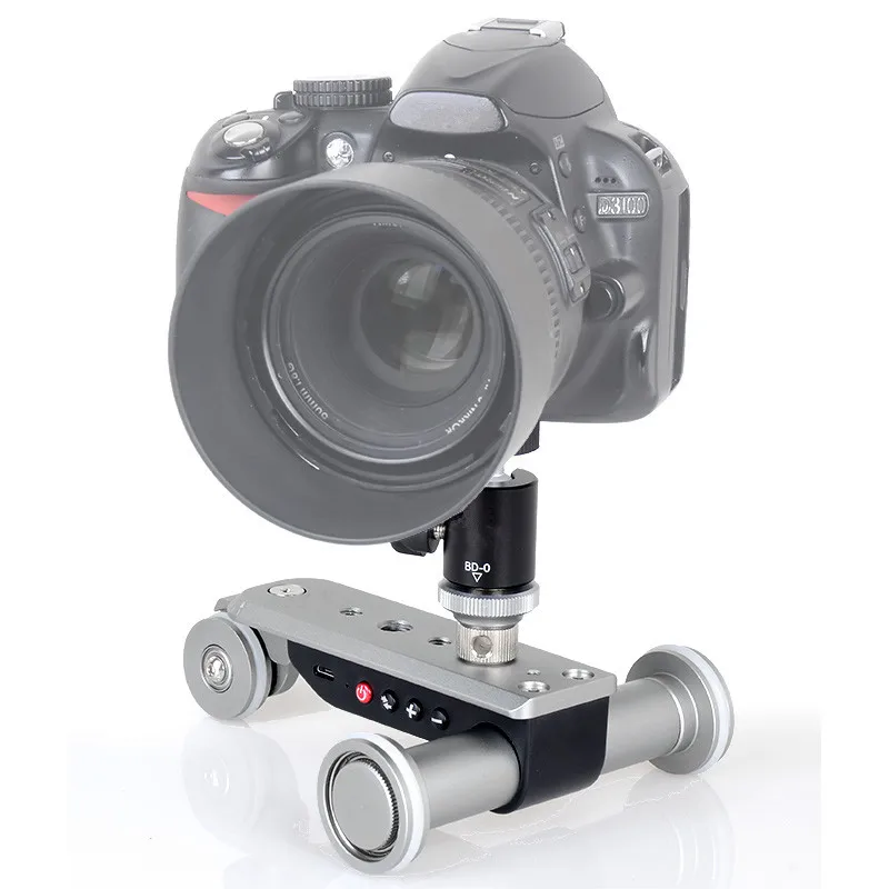 DOITOP 3-Wheel Video Track Rail With Tripod Head For DSLR Camera Camcorder Cellphones Smart Electric Photography Slide Car