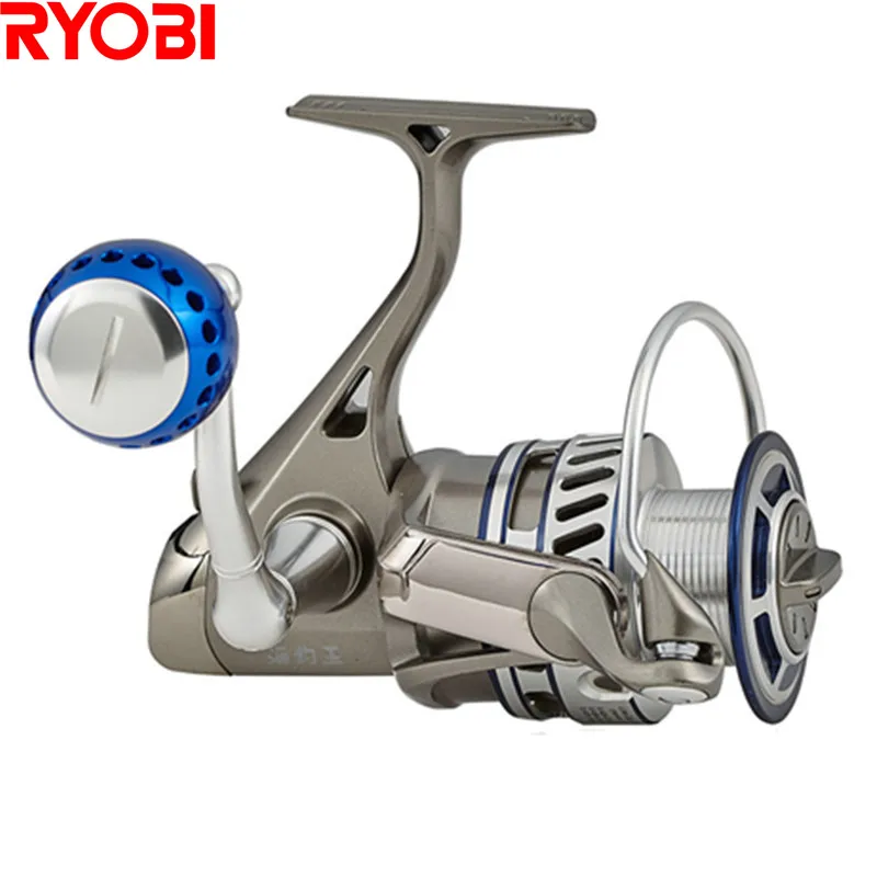 RYOBI 1000-8000 спиннинговая Рыболовная катушка 5,0: 1/5. 1:16+ 1BB CNC ручка полностью Металлическая каретка для соленой воды Pesca Molinete Peche