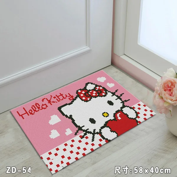 

ZD54 Ground Mat Cushion Latch Hook Kit Embroidery DIY Craft Cross Stitch Needlework Embroidery Counted Cross-Stitching Kit Set