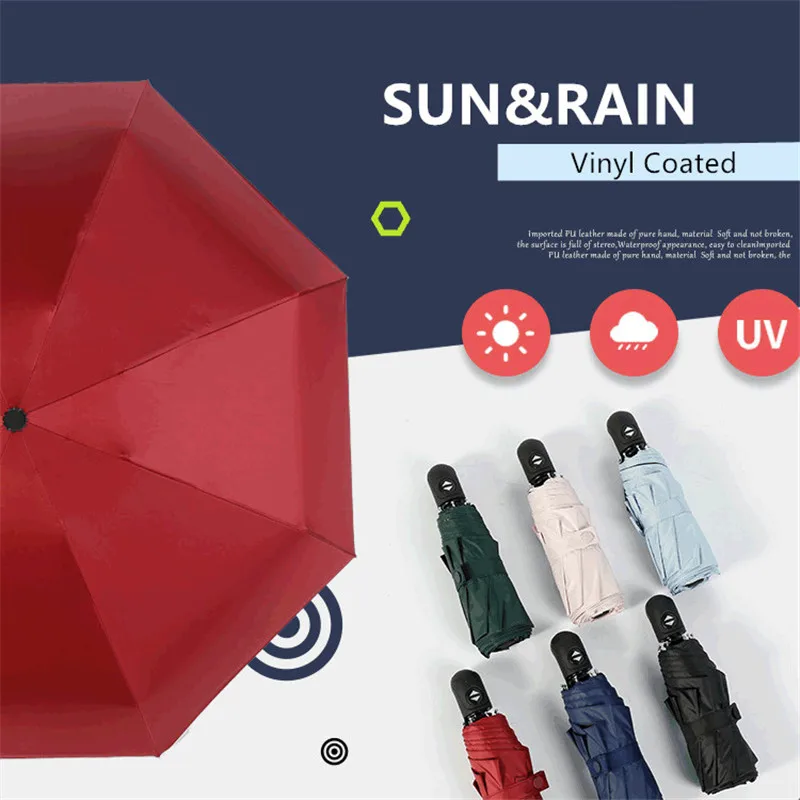 

DMBRELLA Easy To Carry Compact Umbrella Rain Women Mini Pocket Automatic Men 5 Fold Travel Umbrella Rain/Sun Women Kids DM112