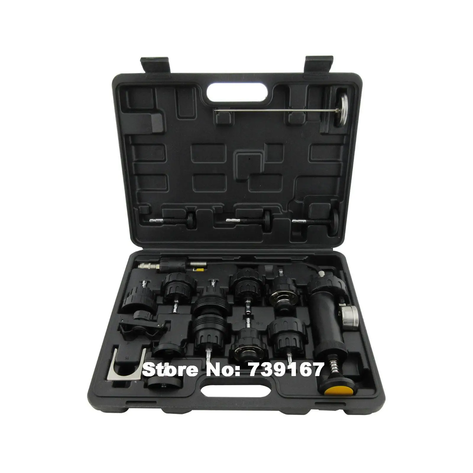 

18PCS Car Engine Radiator Pressure Cooling Leak Tester Checker Tool Set ST0147