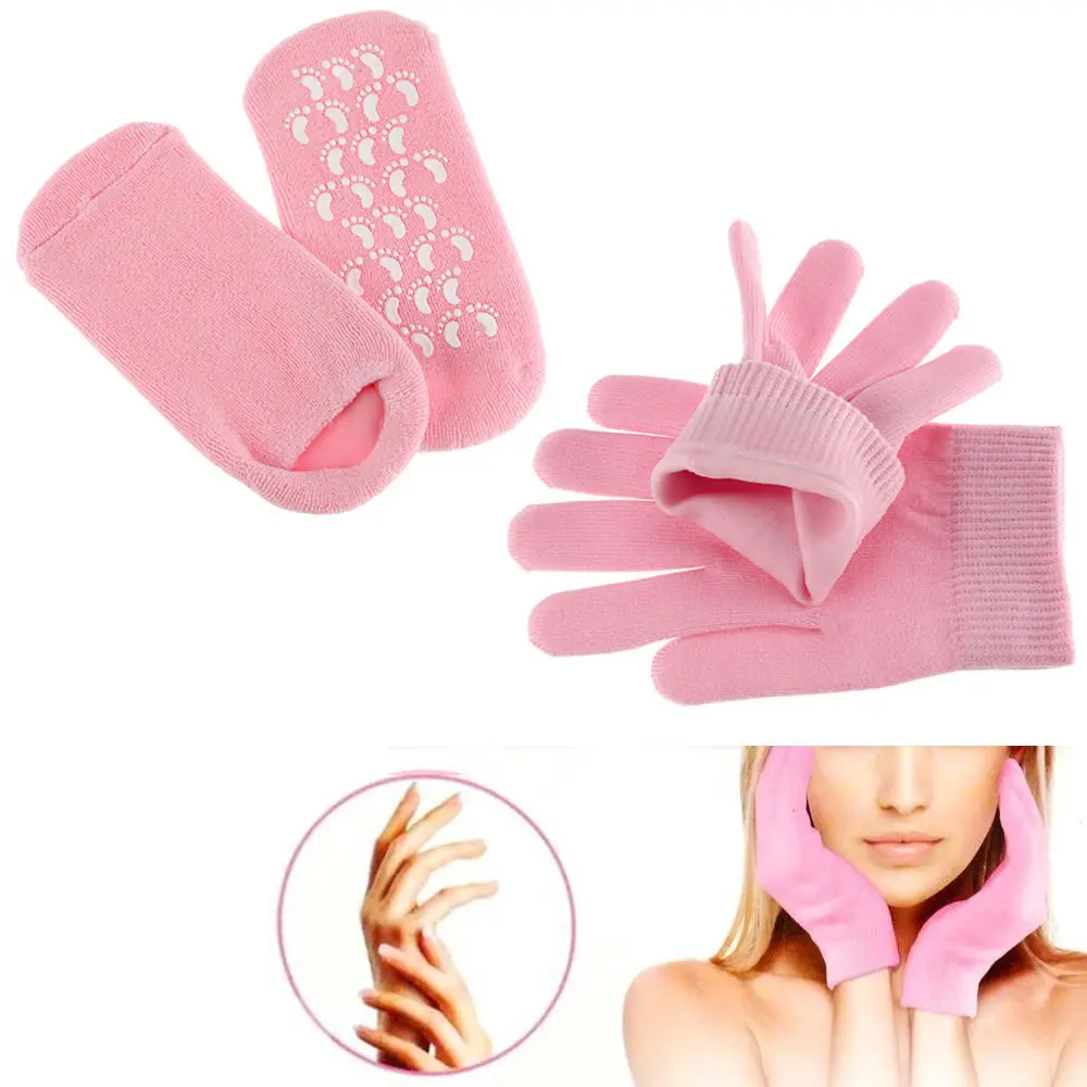 Soft silicon spa glove Moisturize Soften sock cracked Skin care Whiten
