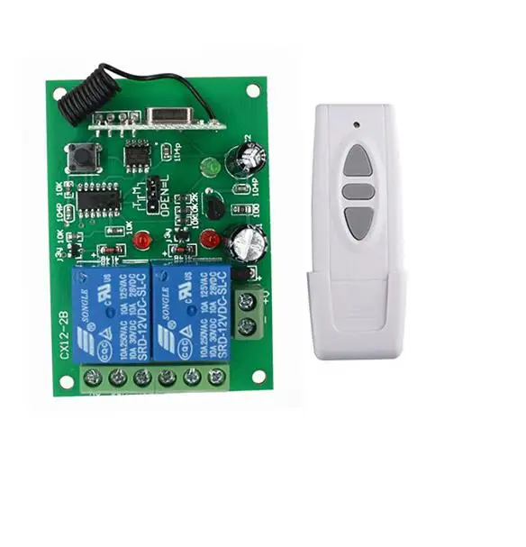 Wireless Remote Switch Controller DC 12V 24V Control Motor Forwards Reverse Up Down Transmitter Manual Button Limit | Электроника
