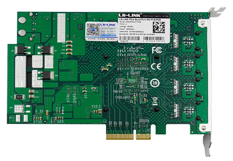 LR-Link 9724HT-POE POE+ гигабитный Ethernet устройство захвата изображений Quad порт PCI Express RJ45 Карта видеозахвата Intel I350 Nic