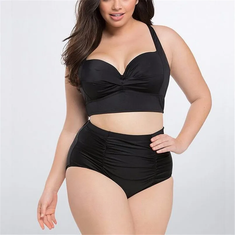 FILLMANNS Plus Size Swimwear 2017 Black Bikini set Swimsuit Women Sexy Monokini Push Up Bathing Suit Beach Wear Biquini 4XL 5XL plus-size-black-swimsuit : image FILLMANNS Plus Size Swimwear 2017 Black Bikini set Swimsuit Women Sexy Monokini Push Up Bathing Suit Beach Wear Biquini 4XL 5XL plus-size-black-swimsuit