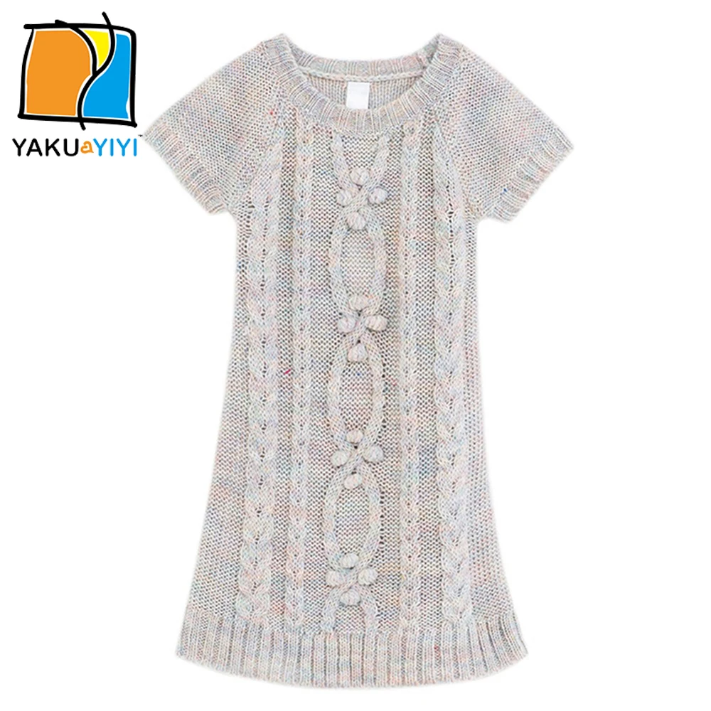 Verbazingwekkend Ykyy yakuyiyi vintage grijs meisjes jurk twisted patroon baby TI-11